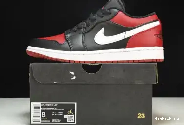 Low “Alternate Jordan Bred 1 Toe” 0429